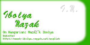 ibolya mazak business card